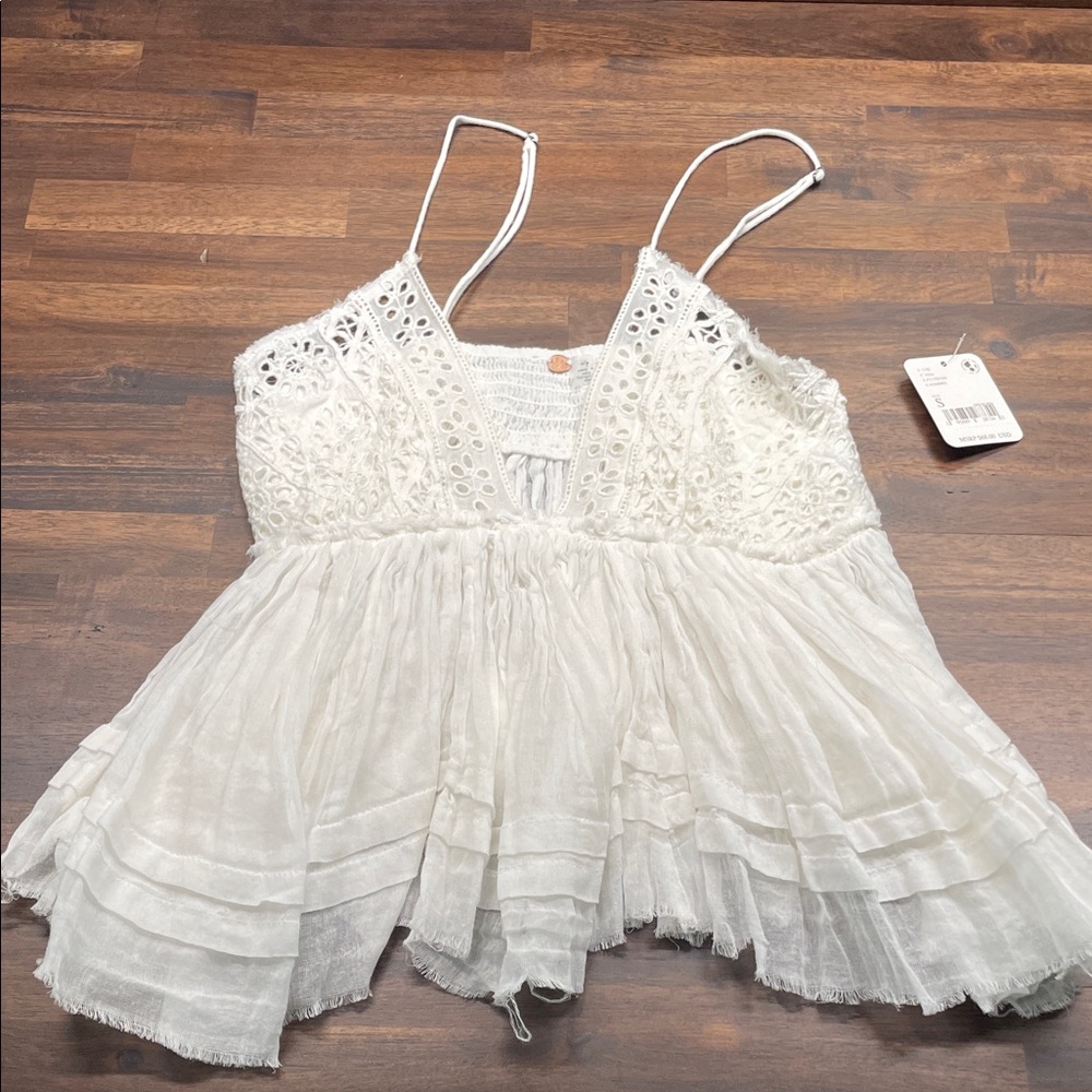 Free People White Lace Women’s Top